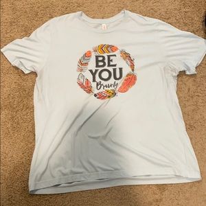 Blue shirt with print